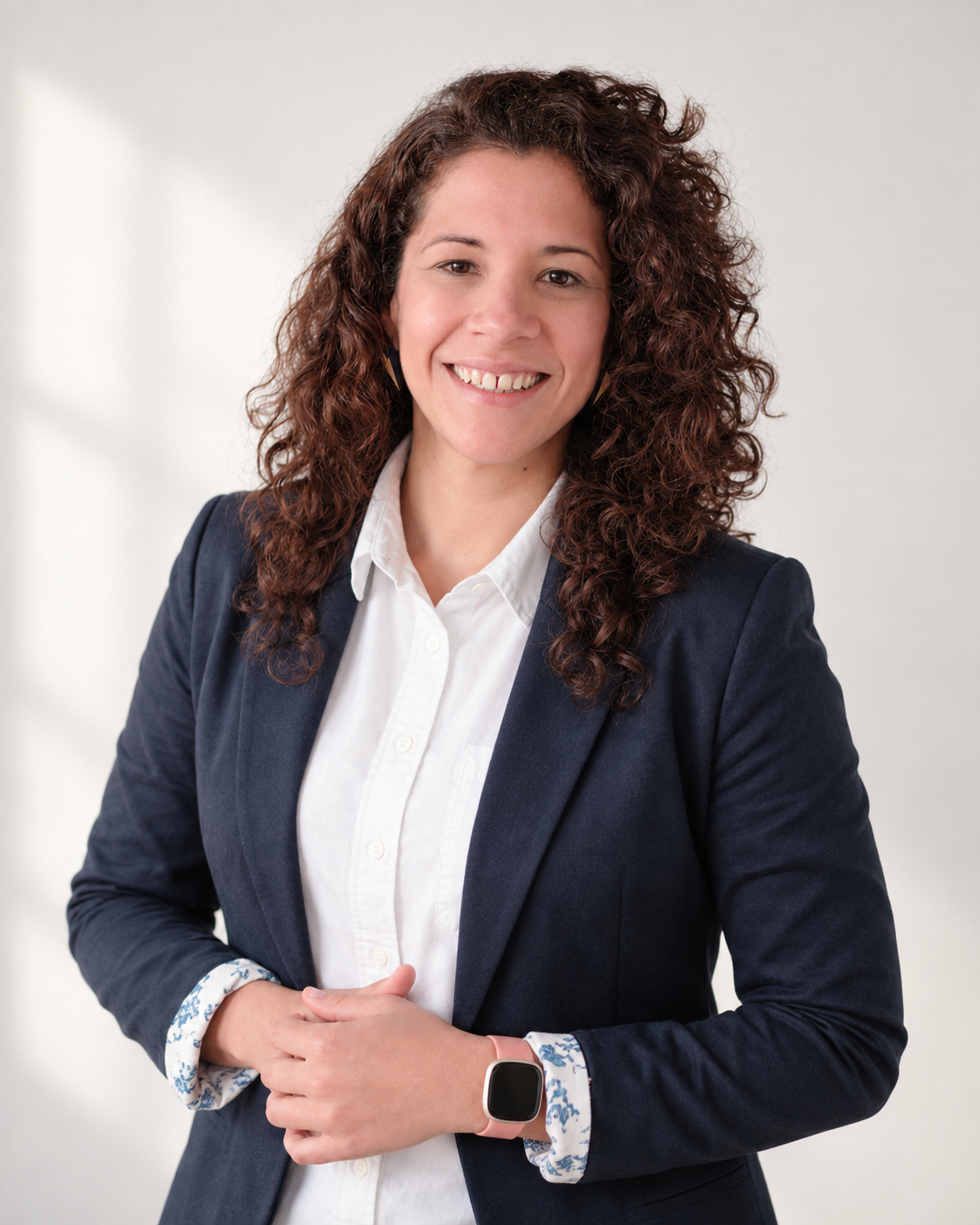 Carolina, fundadora de Autana, en una oficina